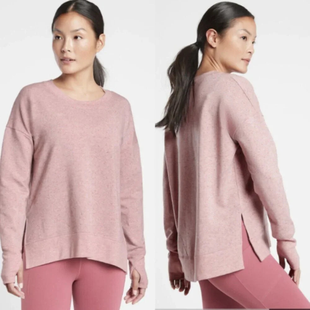 Athleta Balance Pullover Top Tuscan Gold Multi  29141